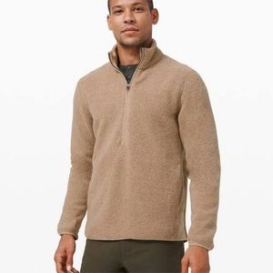 Lululemon men’s tundra trek beige fleece 1/4 zip